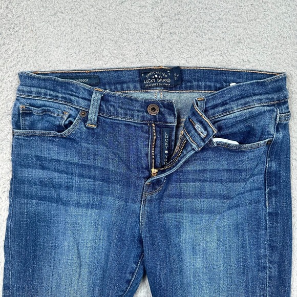 Lucky Brand Jeans Womens 6 / 28 Blue Dark Wash Brooke Slim Boot Cut Denim - Picture 5 of 13